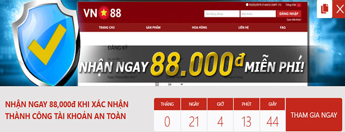 Xác minh tài khoản nhận 88k